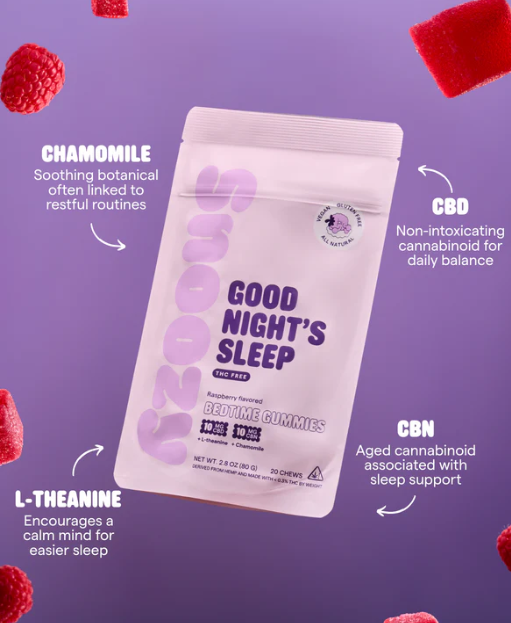 Snoozy - Good Night's Sleep (THC Free) - Bedtime Gummies